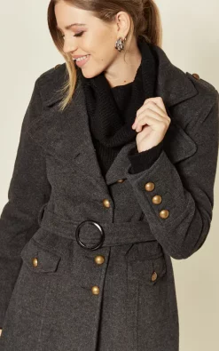 Flash Sale ⭐ De La Creme Fashions Naomi Grey High Neck Belted ???? Coat ✔️ -De La Creme Fashions Shop unnamed file 748