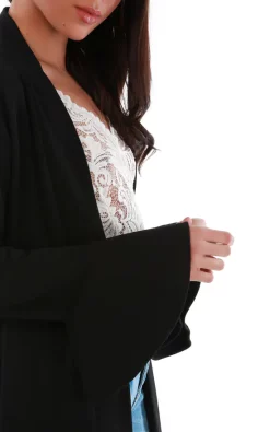 Outlet ???? Oops Fashion Frill Sleeve Midi Trench Jacket In Black ???? -De La Creme Fashions Shop unnamed file 752