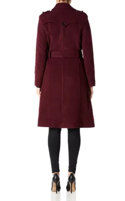 Hot Sale ???? De La Creme Fashions Natasha Wine Military Trench ???? Coat ✨ -De La Creme Fashions Shop unnamed file 755