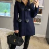Best reviews of ❤️ Yumi Duffle ???? Coat With Fur Trim In Navy ✔️ -De La Creme Fashions Shop unnamed file 756
