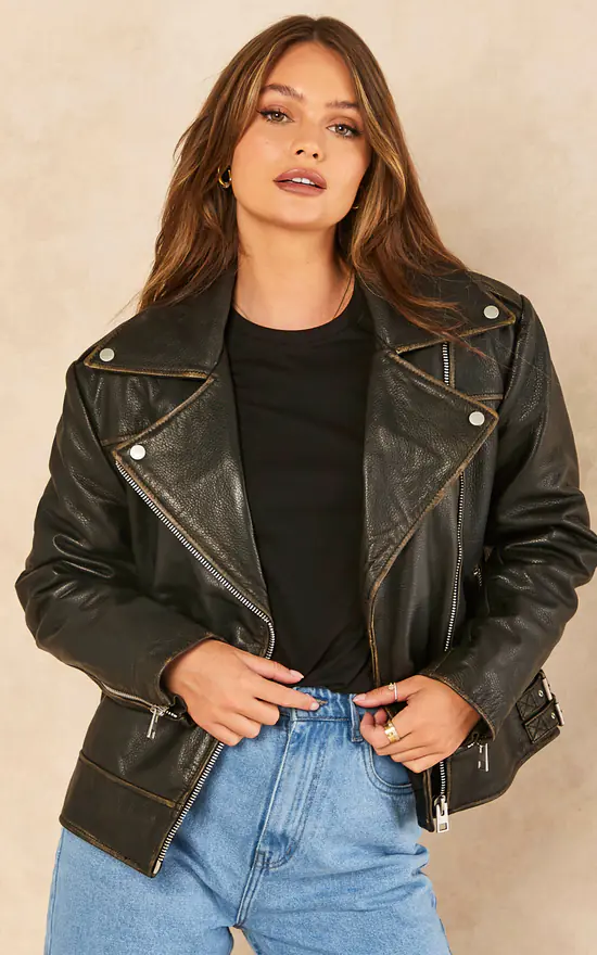 Wholesale ⌛ BARNEYS ORIGINALS Washed Oversized Biker Jacket ???? 3 Wholesale ⌛ BARNEYS ORIGINALS Washed Oversized Biker Jacket ????
