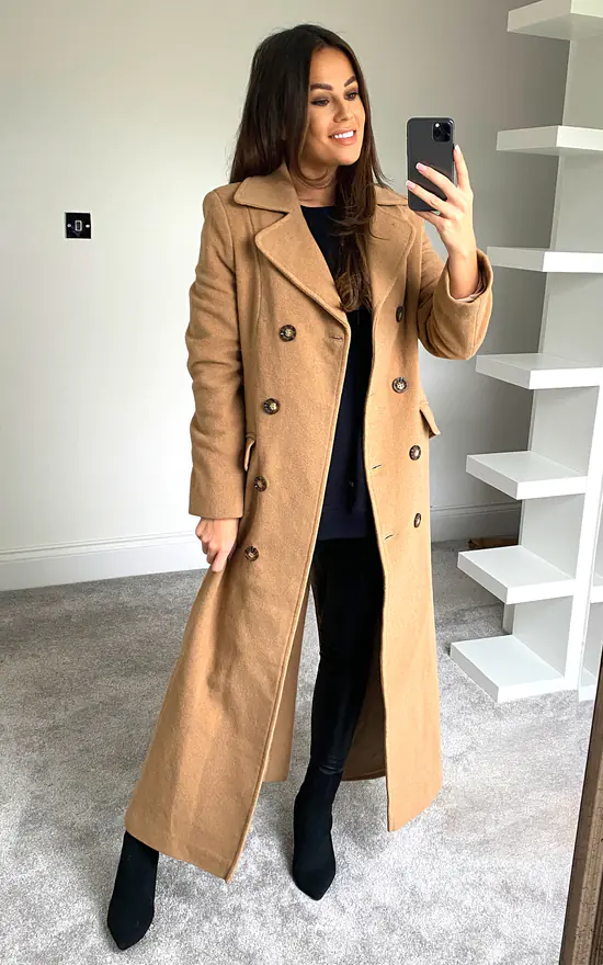 Buy ???? Anastasia Fashions Double Breasted ???? Coat In Camel Wool & Cashmere Blend ✔️ 4 Buy ???? Anastasia Fashions Double Breasted ???? Coat In Camel Wool & Cashmere Blend ✔️ - Image 2