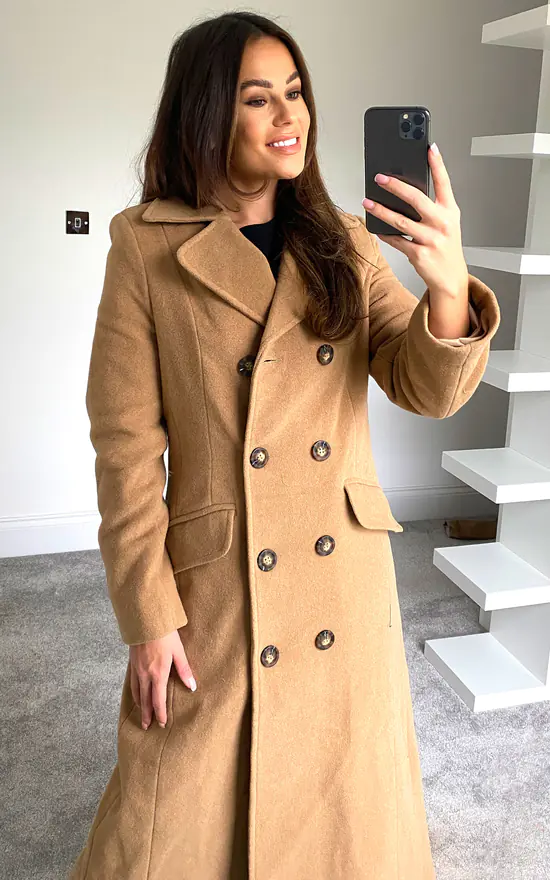 Buy ???? Anastasia Fashions Double Breasted ???? Coat In Camel Wool & Cashmere Blend ✔️ 6 Buy ???? Anastasia Fashions Double Breasted ???? Coat In Camel Wool & Cashmere Blend ✔️ - Image 4