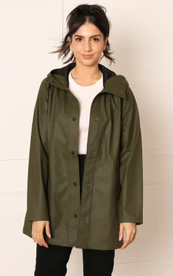 Coupon ✔️ One Nation Clothing Rubberised Matte Hooded Raincoat Mac In Khaki Green ???? -De La Creme Fashions Shop unnamed file 794
