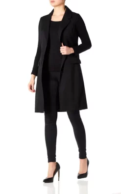 Cheapest ???? De La Creme Fashions Sofia Black Sleeveless Blazer Mac ✨