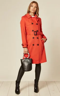 Coupon ???? De La Creme Fashions Alexis Red Trench ???? Coat ????