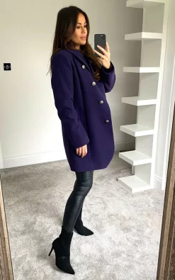 Best Pirce ???? Anastasia Fashions Purple Asymmetric Winter ???? Coat With Large Collar ???? -De La Creme Fashions Shop unnamed file 815