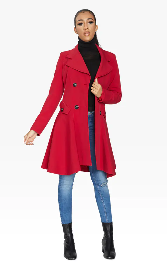 Best deal ???? De La Creme Fashions Spring/Summer Fit And Flare Skater ???? Coat (Red) ✨ 3 Best deal ???? De La Creme Fashions Spring/Summer Fit And Flare Skater ???? Coat (Red) ✨