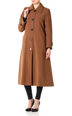 Promo ???? De La Creme Fashions Phoebe Brown Button Down Long Mac ???? -De La Creme Fashions Shop unnamed file 849