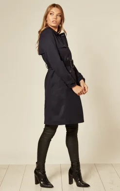 Hot Sale ???? De La Creme Fashions Alexis Navy Trench ???? Coat ???? -De La Creme Fashions Shop unnamed file 853