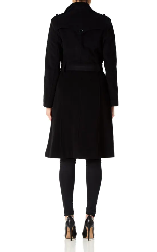 Wholesale ???? De La Creme Fashions Natasha Black Military Trench ???? Coat ???? 5 Wholesale ???? De La Creme Fashions Natasha Black Military Trench ???? Coat ???? - Image 3