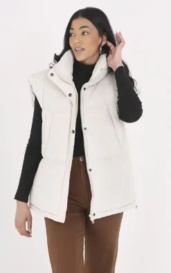 Coupon ???? IKRUSH Issa Faux Leather Jacket With Zip Detail In Cream ????