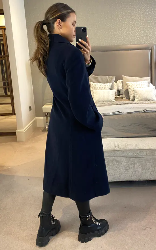 Outlet ???? Anastasia Fashions Anastasia Navy Nlue Wool Cashmere Winter Full Length ???? Coat ???? 6 Outlet ???? Anastasia Fashions Anastasia Navy Nlue Wool Cashmere Winter Full Length ???? Coat ???? - Image 4