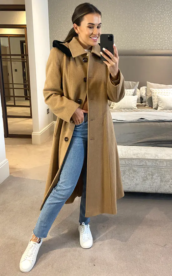 Cheap ❤️ Anastasia Fashions Anastasia Camel Detachable Hooded Wool Cashmere Winter ???? Coat ???? 4 Cheap ❤️ Anastasia Fashions Anastasia Camel Detachable Hooded Wool Cashmere Winter ???? Coat ???? - Image 2