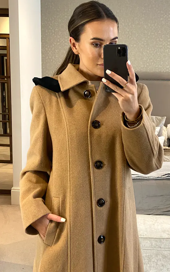 Cheap ❤️ Anastasia Fashions Anastasia Camel Detachable Hooded Wool Cashmere Winter ???? Coat ???? 5 Cheap ❤️ Anastasia Fashions Anastasia Camel Detachable Hooded Wool Cashmere Winter ???? Coat ???? - Image 3