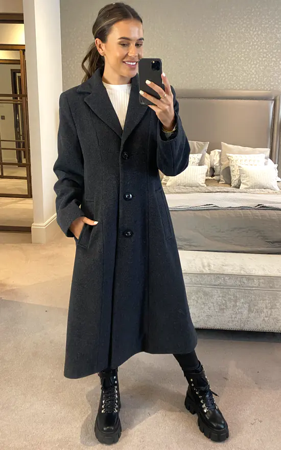 New ???? Anastasia Fashions Anastasia Grey Wool Cashmere Winter Full Length ???? Coat ???? 4 New ???? Anastasia Fashions Anastasia Grey Wool Cashmere Winter Full Length ???? Coat ???? - Image 2