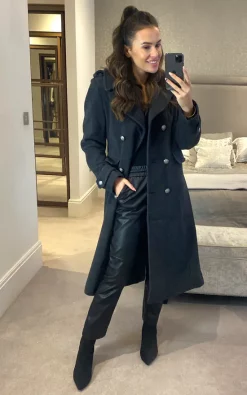 Cheap ???? Anastasia Fashions Anastasia Grey Wool & Cashmere Military Winter ???? Coat ????
