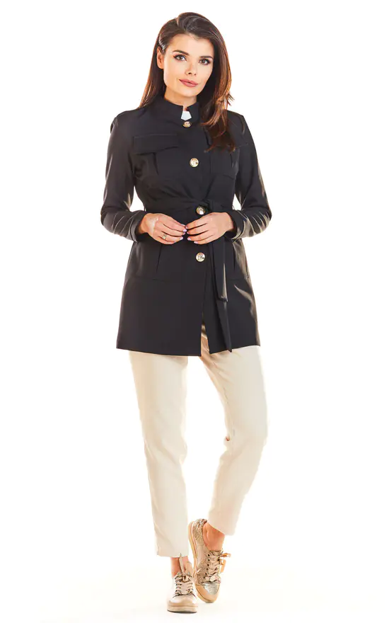 Flash Sale ???? AWAMA Bound Trench Jacket With Gold Buttons In Black ???? 3 Flash Sale ???? AWAMA Bound Trench Jacket With Gold Buttons In Black ????