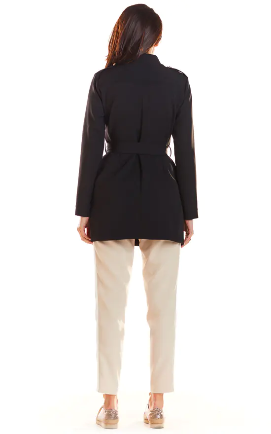 Flash Sale ???? AWAMA Bound Trench Jacket With Gold Buttons In Black ???? 5 Flash Sale ???? AWAMA Bound Trench Jacket With Gold Buttons In Black ???? - Image 3