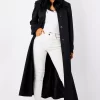 Best Sale ???? De La Creme Fashions Phoebe Black Button Down Long Mac ⭐ -De La Creme Fashions Shop unnamed file 934