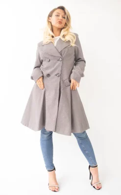 Discount ❤️ De La Creme Fashions Vanessa ???? Dogtooth Check Fit And Flare Mac ????