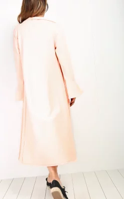 Budget ⭐ Oops Fashion Frill Sleeve Midi Trench Jacket In Nude ???? -De La Creme Fashions Shop unnamed file 943