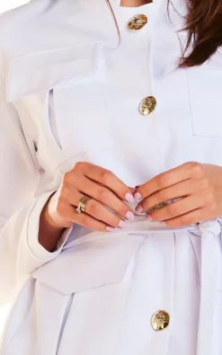 Best Pirce ???? AWAMA Bound Trench Jacket With Gold Buttons In White ???? -De La Creme Fashions Shop unnamed file 975