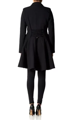 Top 10 ???? De La Creme Fashions Vanessa Black ???? Dogtooth Trim Fit And Flare Mac ???? -De La Creme Fashions Shop unnamed file 991